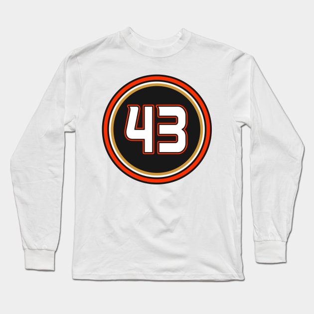 43 Jersey Anaheim Ducks Long Sleeve T-Shirt by naesha stores